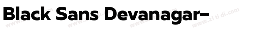 Black Sans Devanagar字体转换
